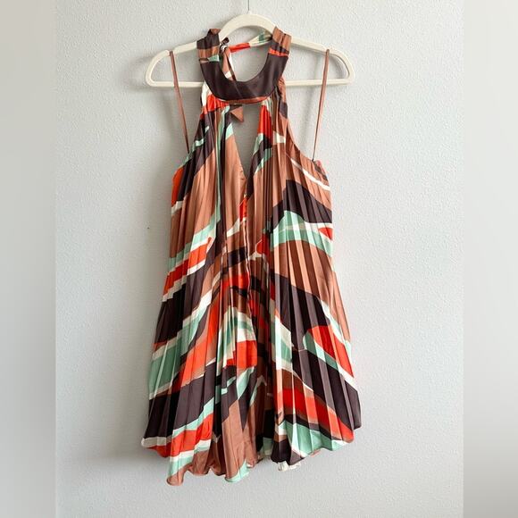 NWT Anthropologie Hutch Halter Pleated Swing Mini Dress Size Small - Picture 5 of 11